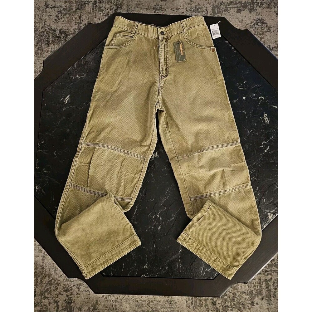 Vintage Timberland Corduroy Pants Tan Sz 16 Youth Boys 28 Y2K Baggy Jeans Cords
